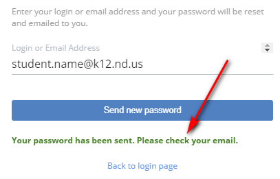 "Forgot Password Step 2"